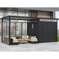 Metall Gerätehaus Modell Style 4,45 m² Spar-Set 5 | 4x3m
