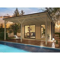 Fjordholz Holzgartenhaus Modell Juist-4 mit Vordach | 5x4m