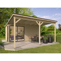 Fjordholz Holzgartenhaus Modell Amrum-5 mit Vordach | 5x4m