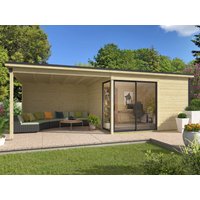 Fjordholz Holzgartenhaus Modell Amrum-3 mit Anbau | 4x4m