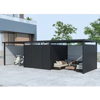 Metall Gerätehaus Modell Style 7,56 m² Spar-Set-4 | 4x2m