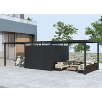 Metall Gerätehaus Modell Style 7,56 m² Spar-Set-3 | 4x2m