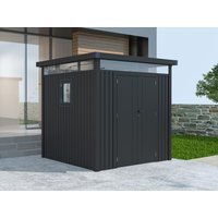 Metall Gerätehaus Modell Style 4,45 m² Anthrazit | 2x2m