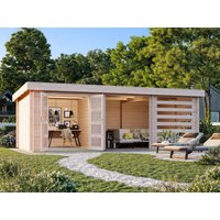 Fjordholz Flachdach Holzgartenhaus Modell Samim 28 | 6x3m
