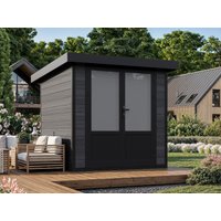 WPC Holzgartenhaus 2x2 mit Pultdach – Modell Style DeL | 2x2m