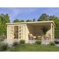 Pultdach Holzgartenhaus Modell Ella 28-C mit Schiebetü | 3x3m