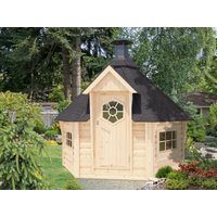 Fjordholz 6-Eck Grillkota Modell Nils 6m² | 3x2m