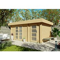 Fjordholz Flachdach Holzgartenhaus Modell Tekla 28 | 4x3m