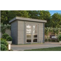 Fjordholz Flachdach Holzgartenhaus Modell Chris 28 | 3x2m