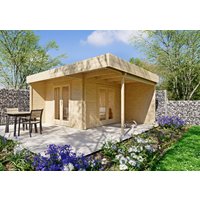 Fjordholz Flachdach Holzgartenhaus Modell Aaron 28 | 5x4m