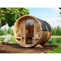 Fjordholz Fass-Sauna Modell Lauri | 4x2m