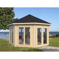 Gartenpavillon Modell Modern 12 m² mit 7 Fenstern | 4x3m