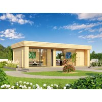 Fjordholz Holzgartenhaus Modell Rait 44 ALU | 10x4m