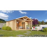 Fjordholz Holzgartenhaus  Alu Concept Arosa 44 B | 6x4m