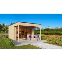 Fjordholz Holzgartenhaus Modell Q-BIC Alu 70 A + VD | 5x4m