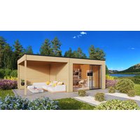 Fjordholz Holzgartenhaus Modell Q-BIC Alu 44 A + SD | 6x4m