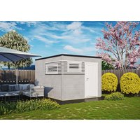 Fjordholz Holzgartenhaus Modell Q-BIC Modern 44 B | 3x3m