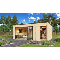 Fjordholz Holzgartenhaus Modell Q-BIC Alu 44 H | 6x4m