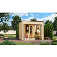 Fjordholz Holzgartenhaus Modell Q-BIC Alu 44 G | 3x3m