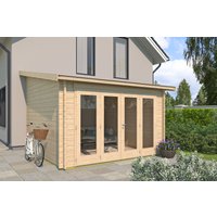 Holzgartenhaus Modell Anbau Lounge 44 B | 4x3m
