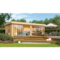 Fjordholz Holzgartenhaus Alu Concept Lounge 44 B | 6x4m