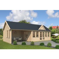 Fjordholz Holzgartenhaus Modell Teehaus Kensington 70 | 8x4m