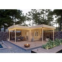 Fjordholz Flachdach Holzgartenhaus Modell Holda 28