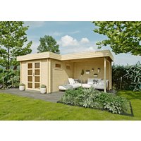 Fjordholz Flachdach Holzgartenhaus Modell Odina 28 B
