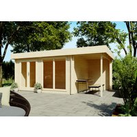 Fjordholz Flachdach Holzgartenhaus Modell Luke 28