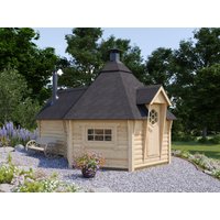 Fjordholz Grillkota mit Sauna Modell Finn 9+4m²