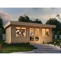 Fjordholz Flachdach Holzgartenhaus Modell Lino 28