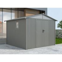 Metall Gerätehaus Modell Trend 7,56 m² Alu Grau