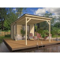 Fjordholz Holzgartenhaus Modell Amrum-1 mit Vordach