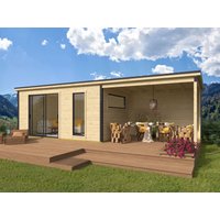 Fjordholz Holzgartenhaus Modell Juist-3 mit Anbau
