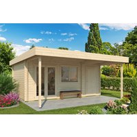 Fjordholz Holzgartenhaus Modell Kurt 44 D mit Vordach